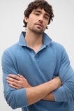 Indigo Long Sleeve Pique Polo  Indigo  hi-res