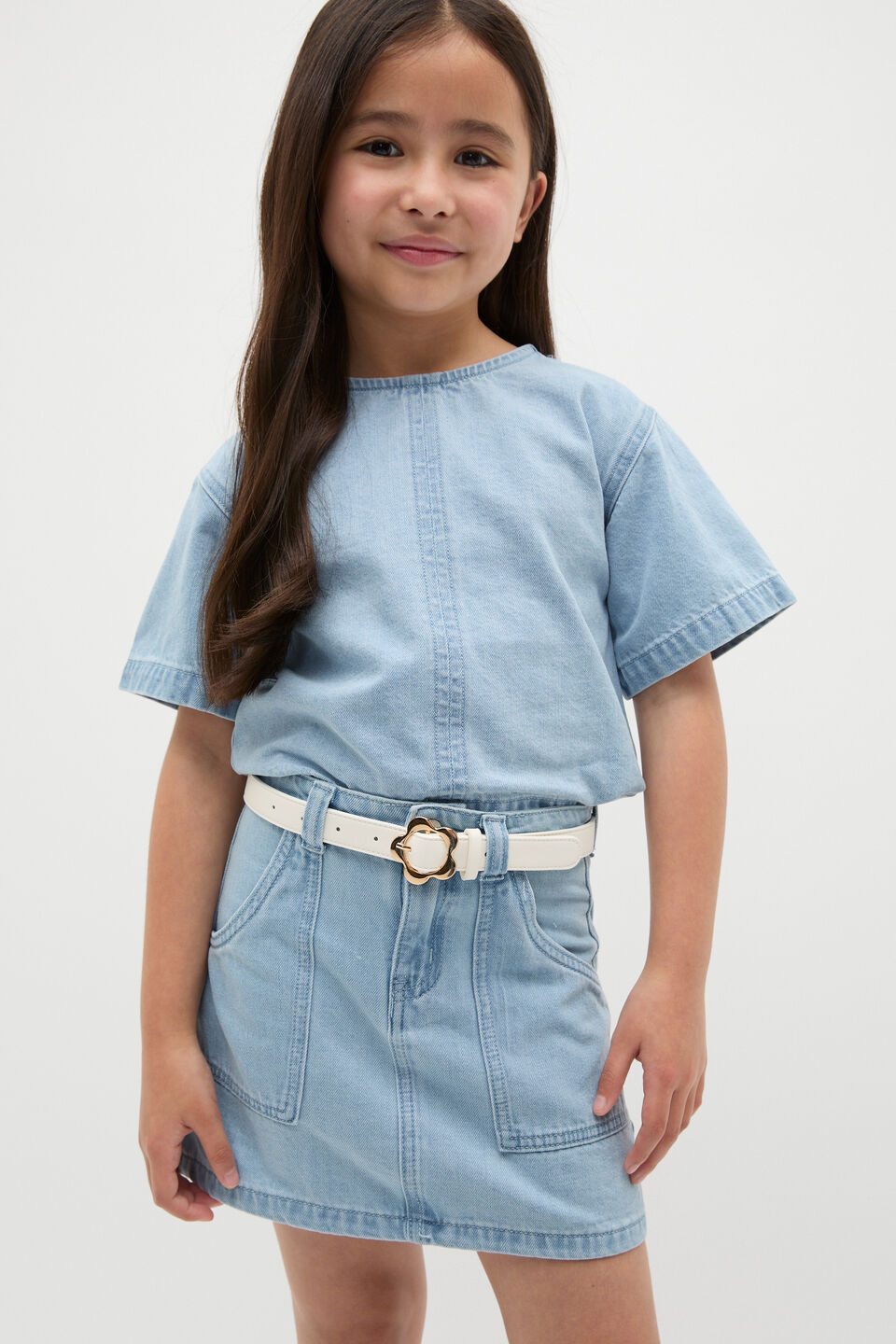 Flower Belt  White