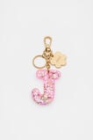 Glitter Initial Bag Charm  J  hi-res
