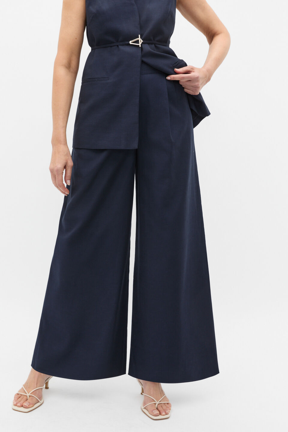 Tailored Drapey Pant  Twilight Blue