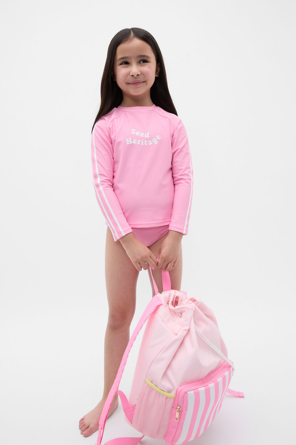Logo Rashsuit Set  Candy Pink