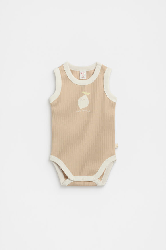 Lemon Tank Bodysuit  Ecru  hi-res