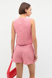 Linen Gingham Vest  Electric Crimson Gingham  hi-res