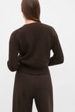 Merino Button Up Knit Cardigan  Coffee Bean  hi-res