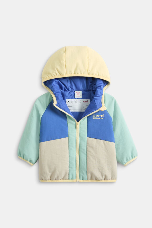 Colourblock Logo Spray Jacket  Multi  hi-res