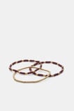 Stretch Bead Bracelet  Plum Red  hi-res