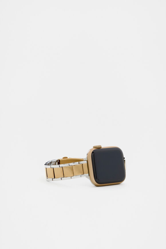 2 Tone Metal Watch Band  Gold Silver  hi-res