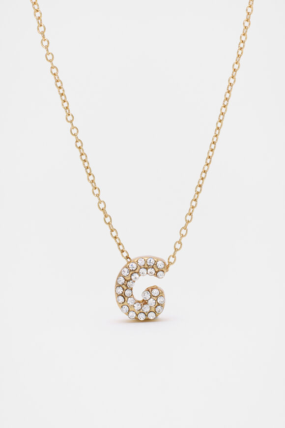 Initial Jewel Bubble Necklace  G  hi-res