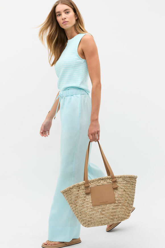 Stripe Textured Shell Top  Skyway Stripe  hi-res