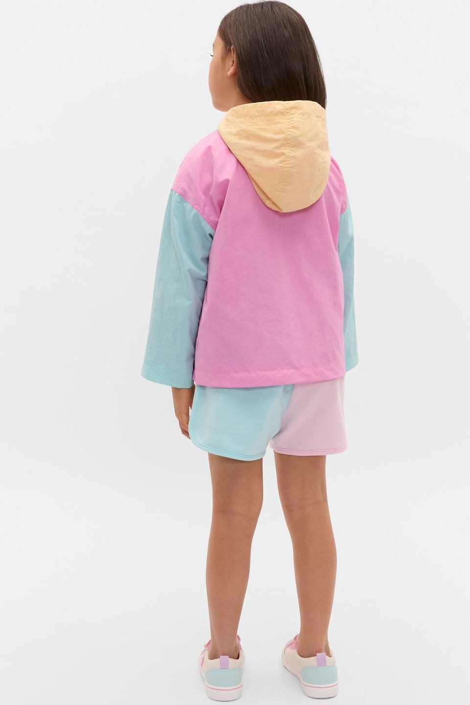 Colourblock Logo Spray Jacket  Candy Pink