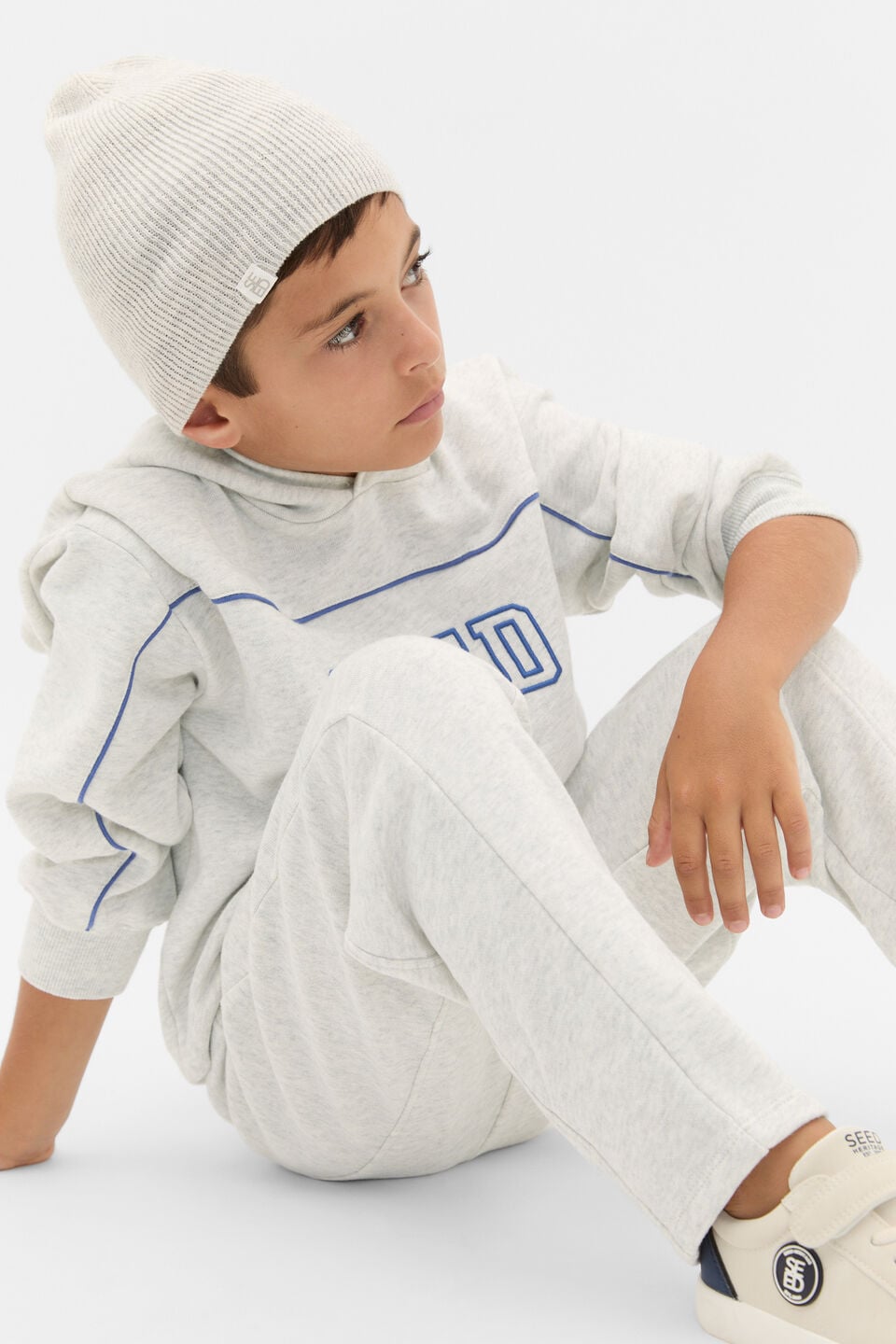 Basic Rib Beanie  Grey Marle