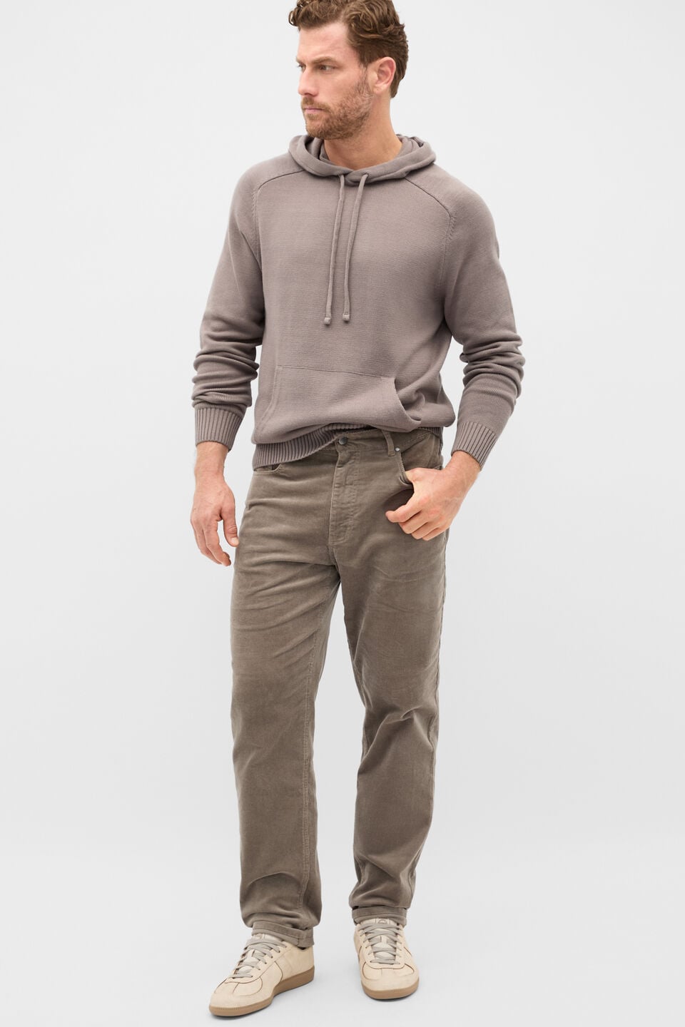 Cotton Hoodie  Taupe