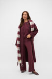 Textured Long Sleeve Relaxed Top  Plum Red  hi-res