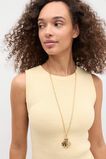 Shell Charm Pendant Necklace  Gold  hi-res