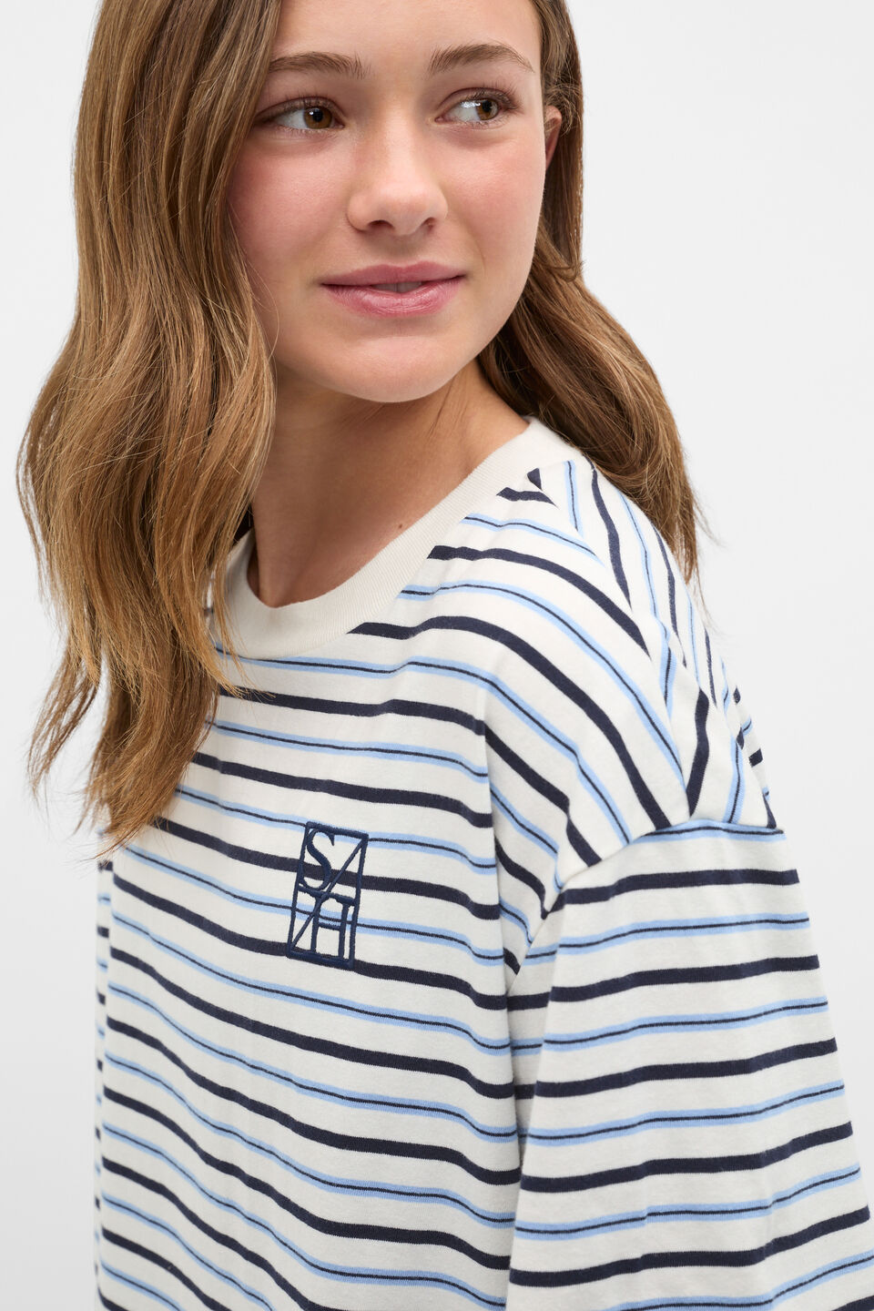 Relaxed Stripe Tee  Classic Cream