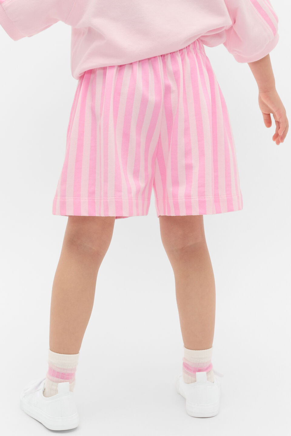 Stripe Track Short  Candy Pink