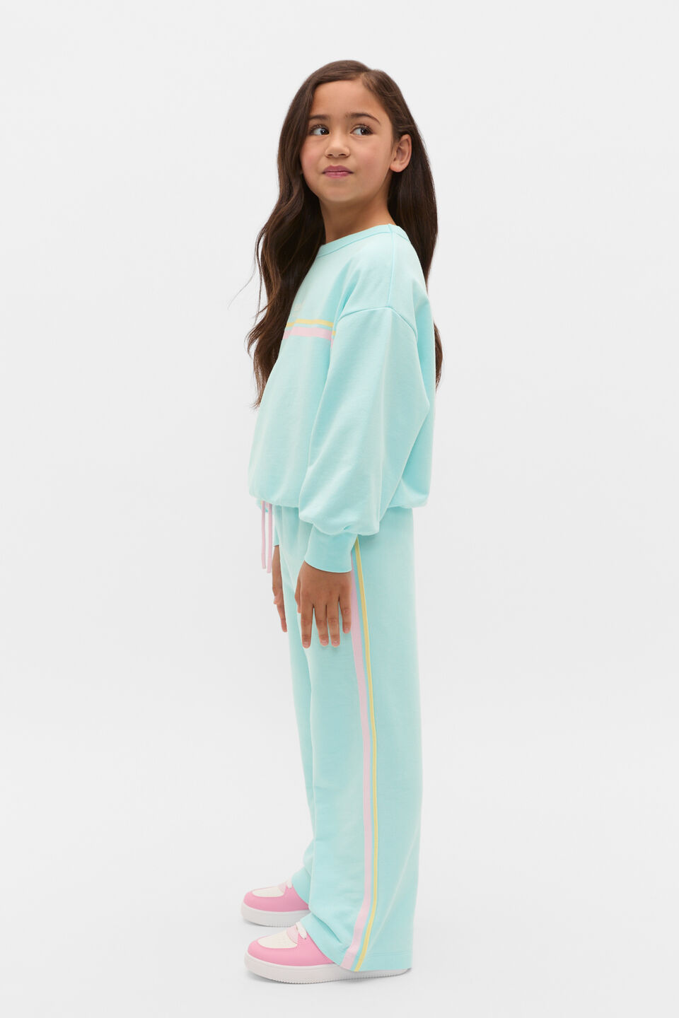Side Tape Trackpant  Aqua Mint