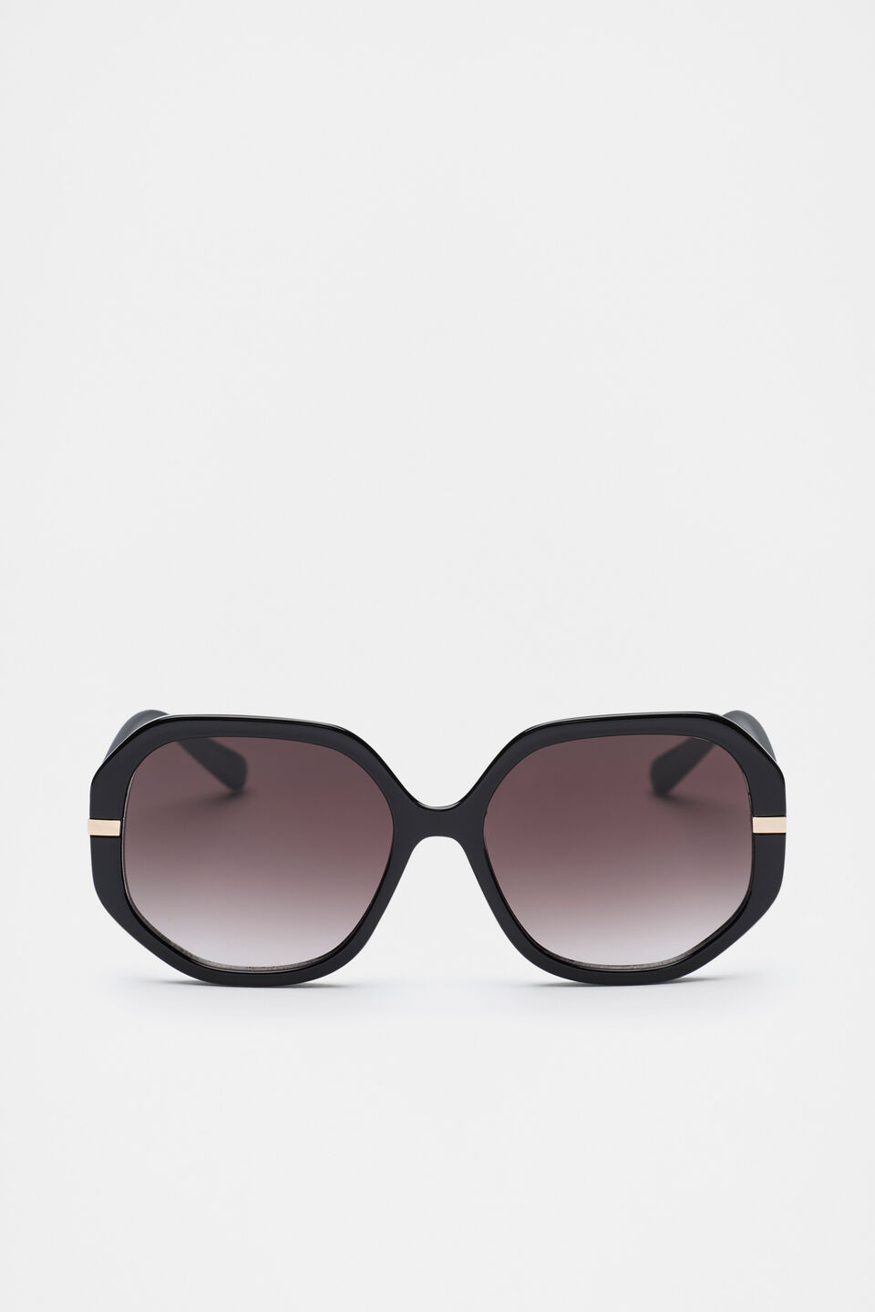 Clara Oversized Glam Sunglasses  Black