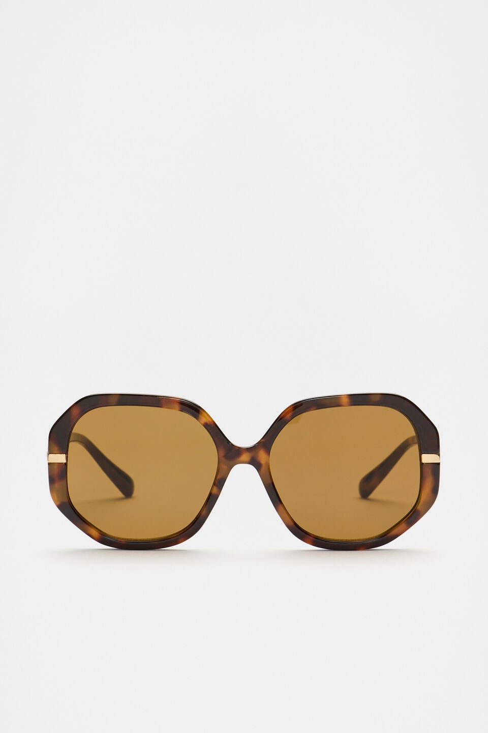 Clara Oversized Glam Sunglasses  Dark Tort