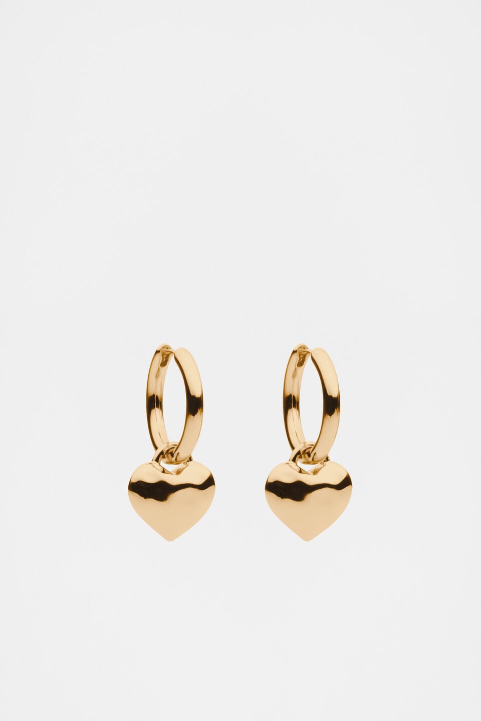 Small Heart Hoop  Gold