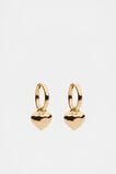Small Heart Hoop  Gold  hi-res