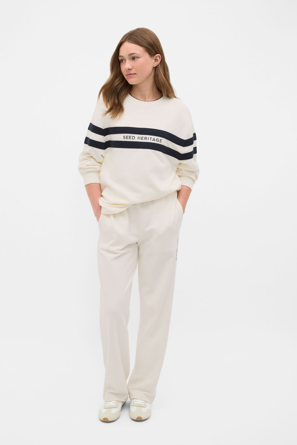 Relaxed Logo Crew Sweat  Classic Cream