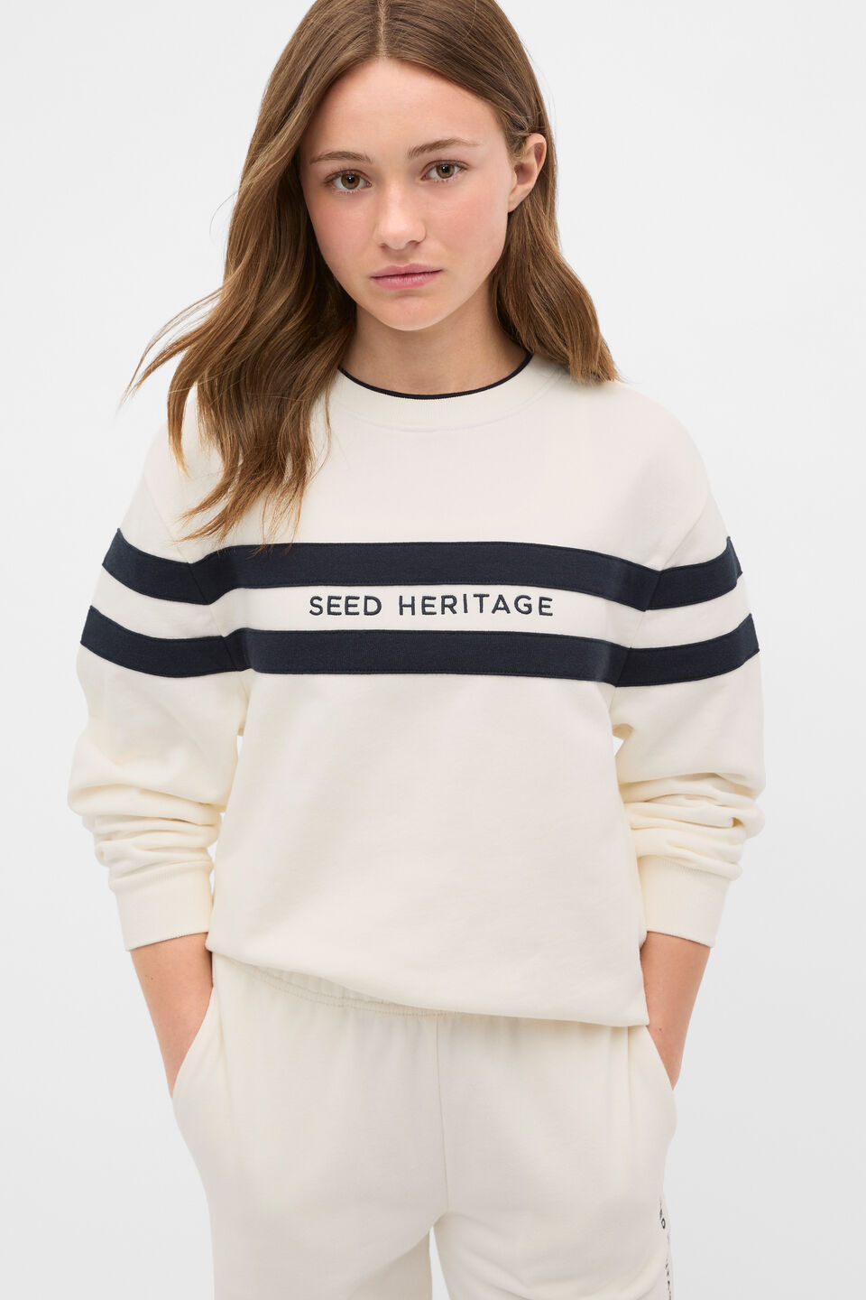 Relaxed Logo Crew Sweat  Classic Cream