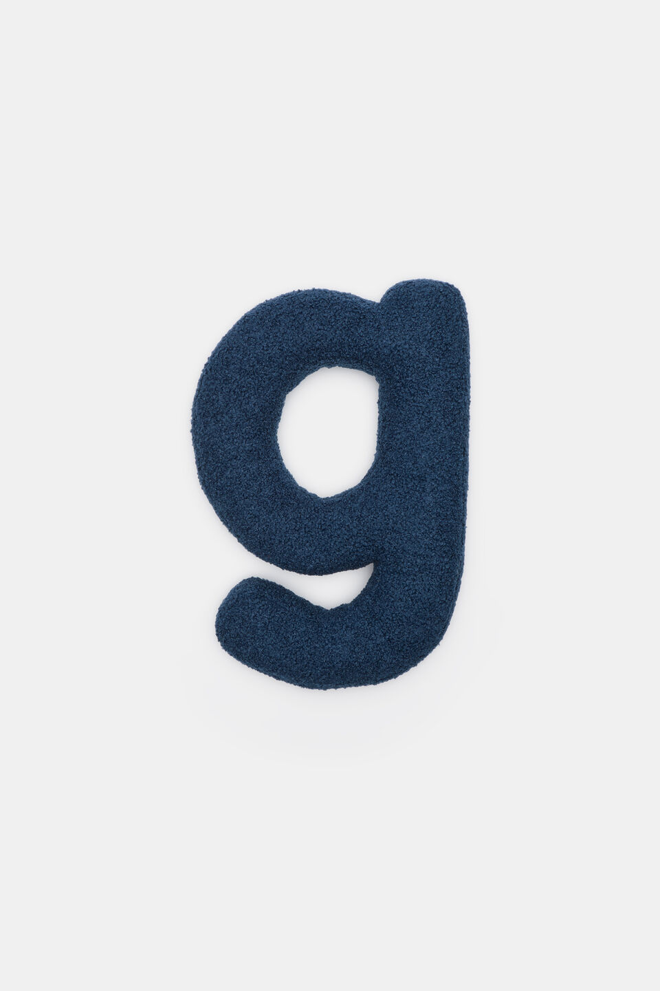 Blue Boucle Initial Cushion  G
