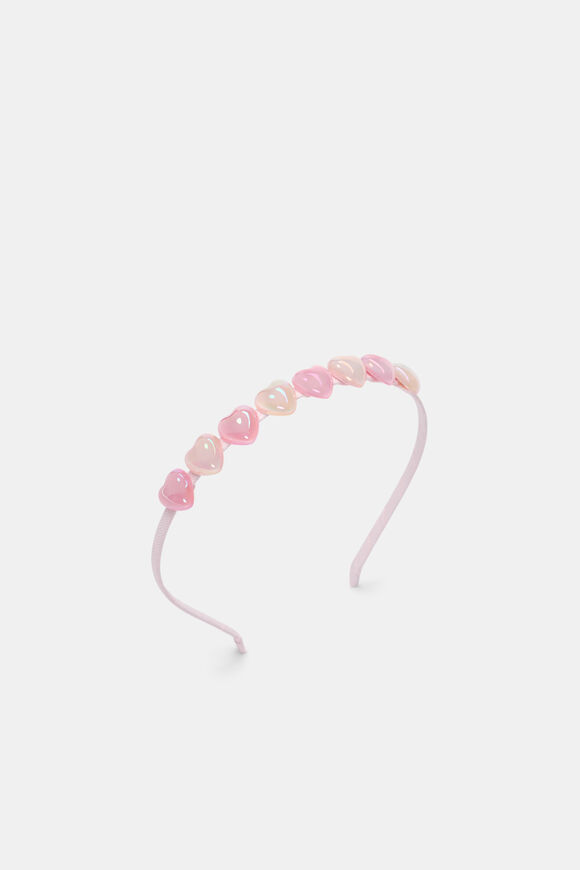 Iridescent Hearts Alice Band  Pink Lemonade  hi-res