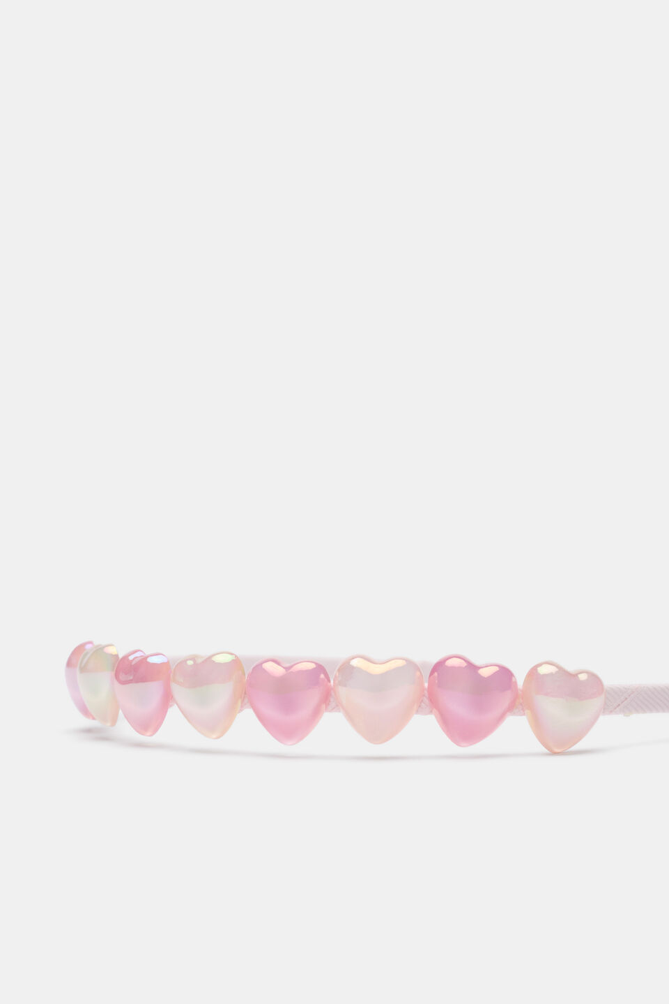 Iridescent Hearts Alice Band  Pink Lemonade