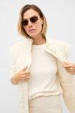 Micro Waffle Crew Neck Top  Coconut Cream  hi-res