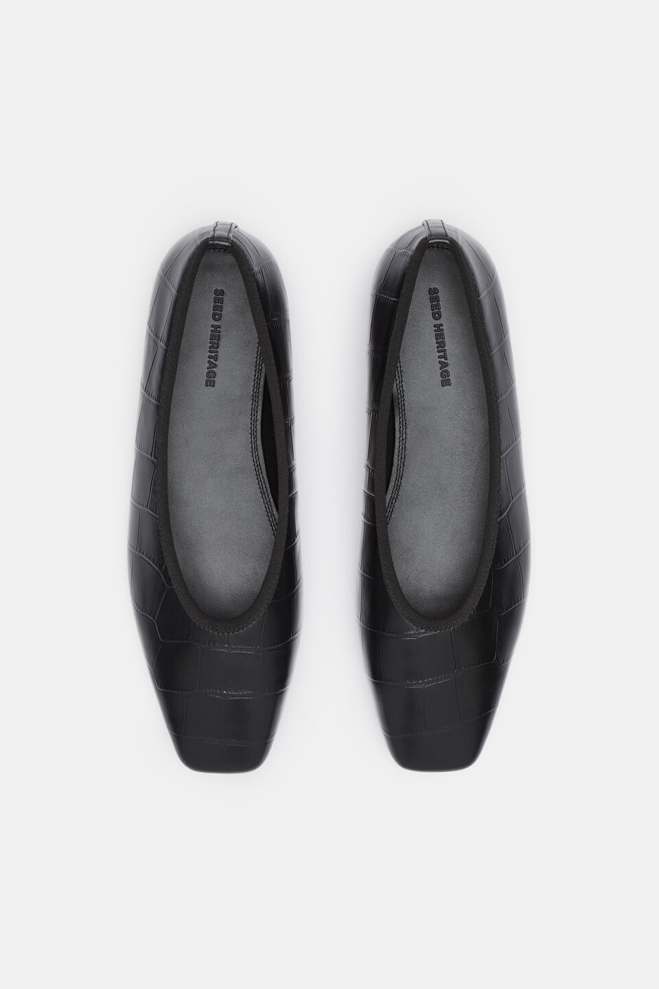 Jordan Square Toe Ballet  Black Croc