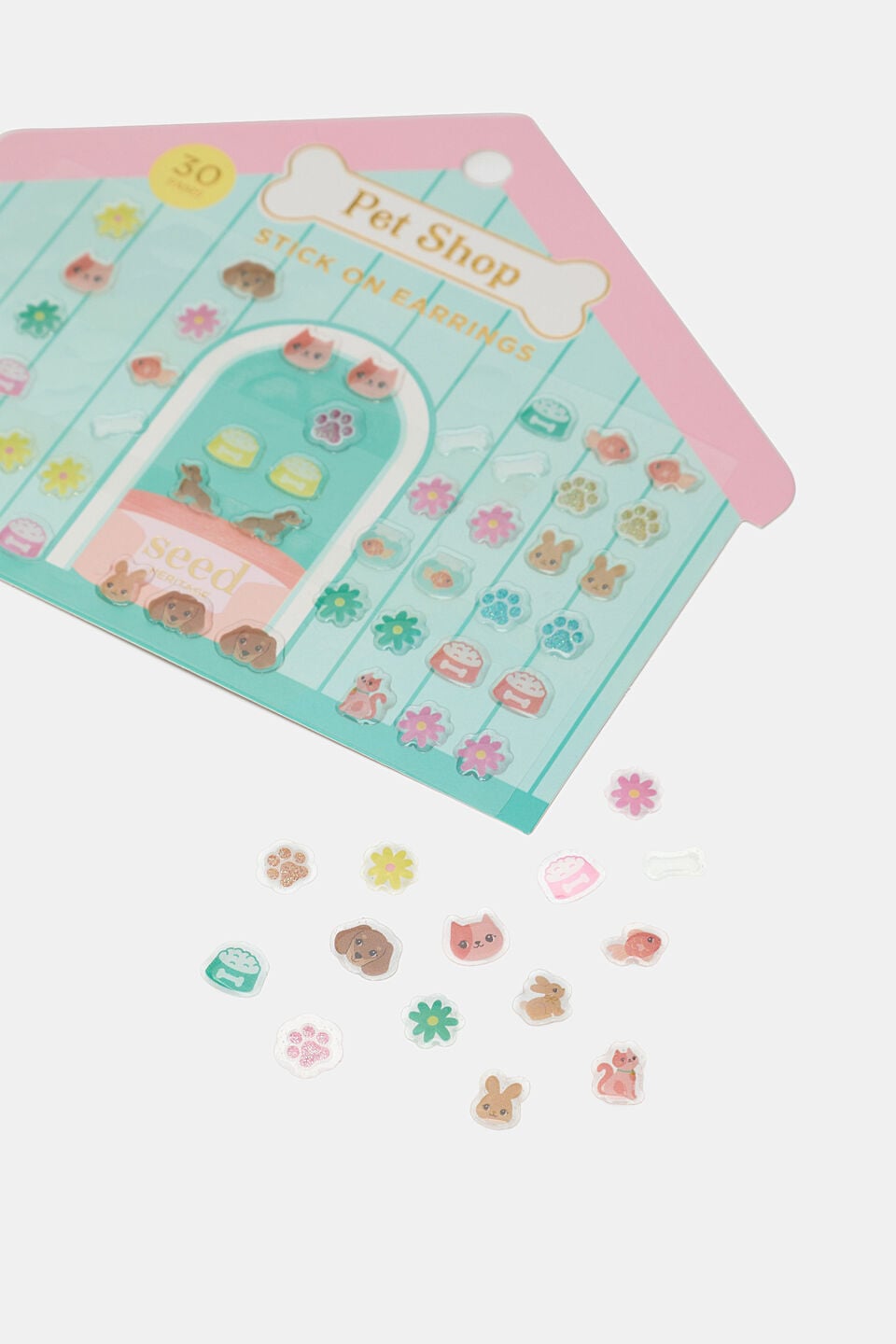 Pet Shop Stick on Earrings  Multi