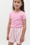 Core Logo Rib Tee  Candy Pink  hi-res