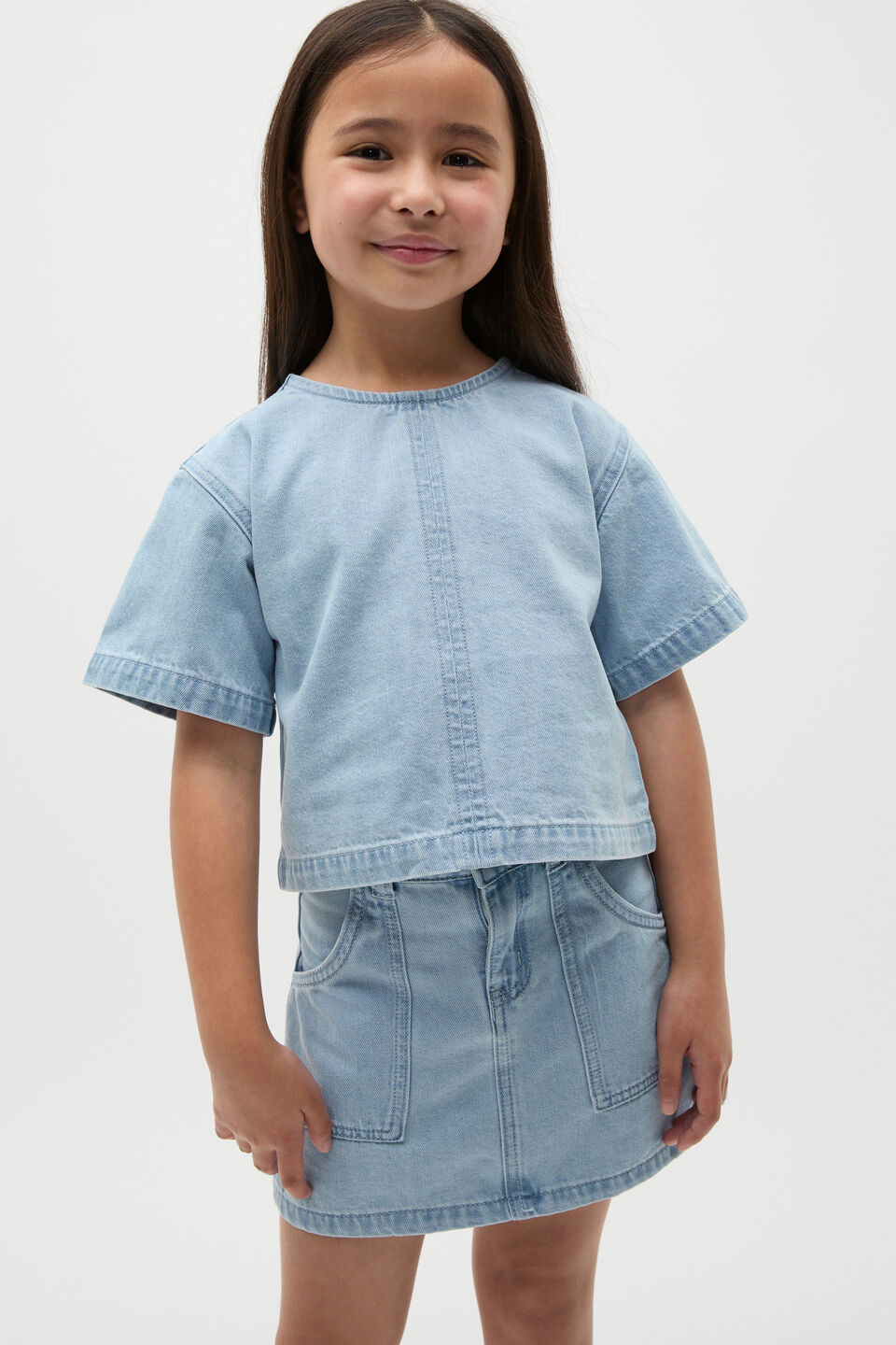 Denim Top  Light Wash