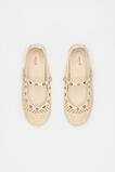 Stud Detail Woven Ballet  Canvas  hi-res