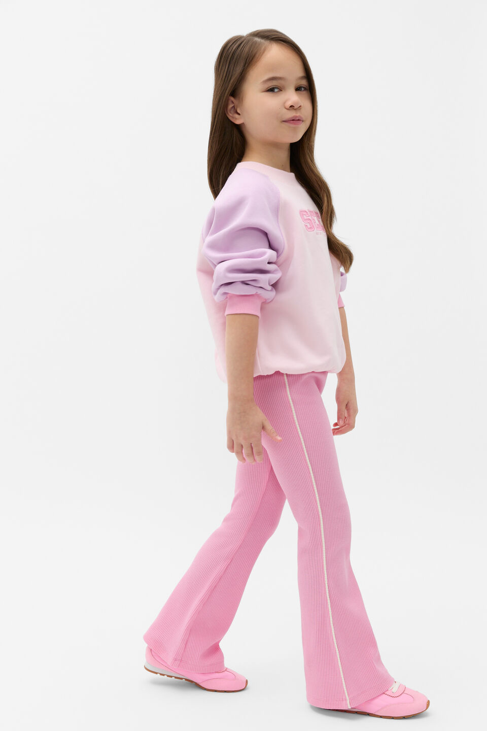 Piped Kick Flare  Candy Pink