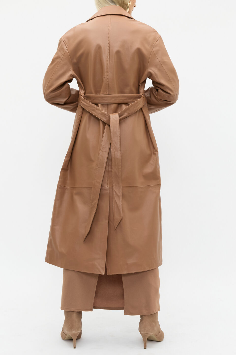 Leather Coat  Amaretto