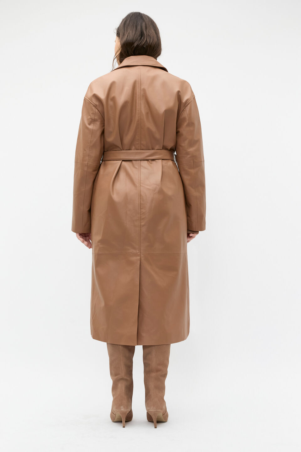 Leather Coat  Amaretto