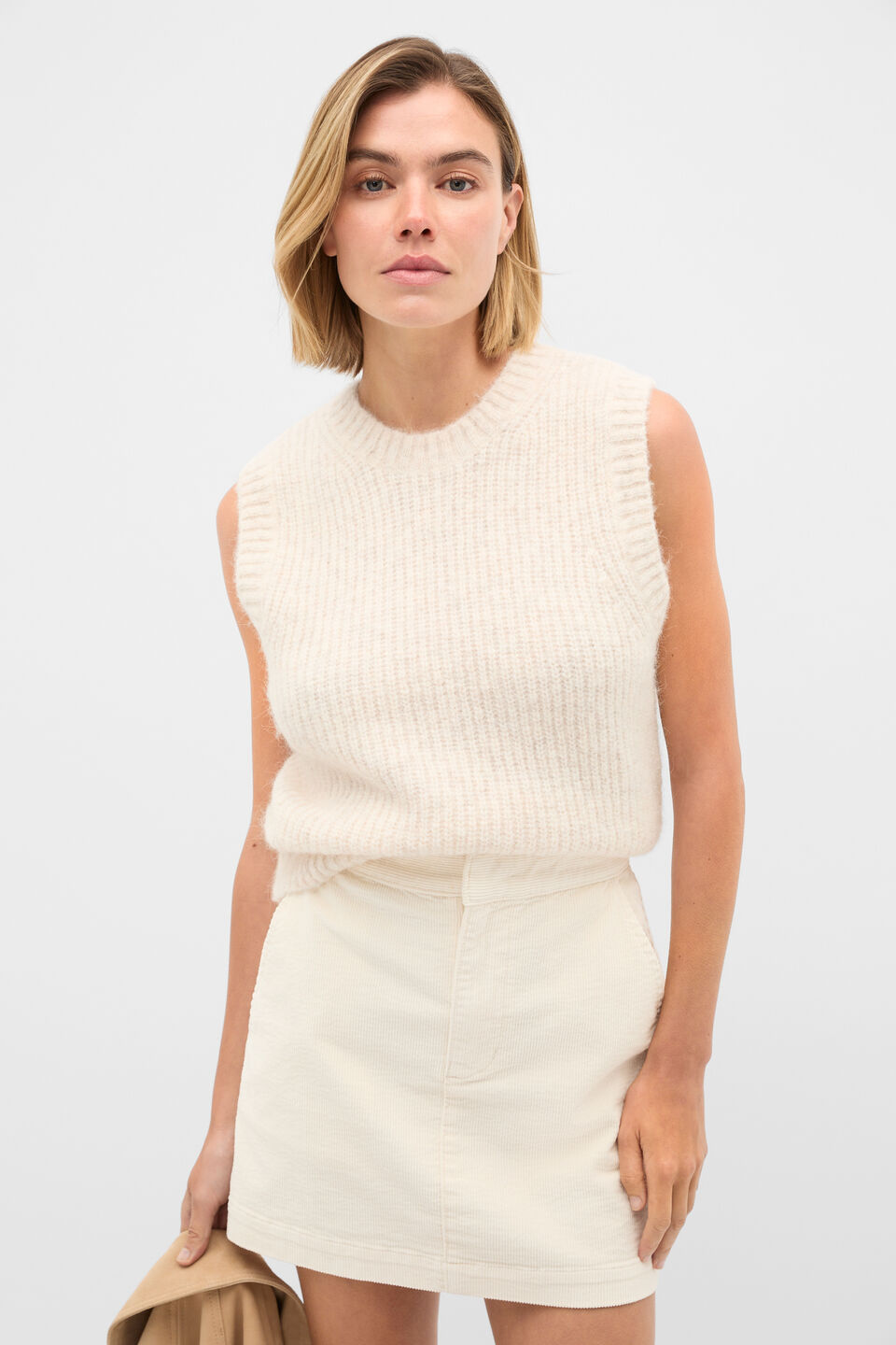 Lofty Neat Vest  Mist Marle