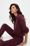 Double Knit Collared Sweater  Plum Red  hi-res