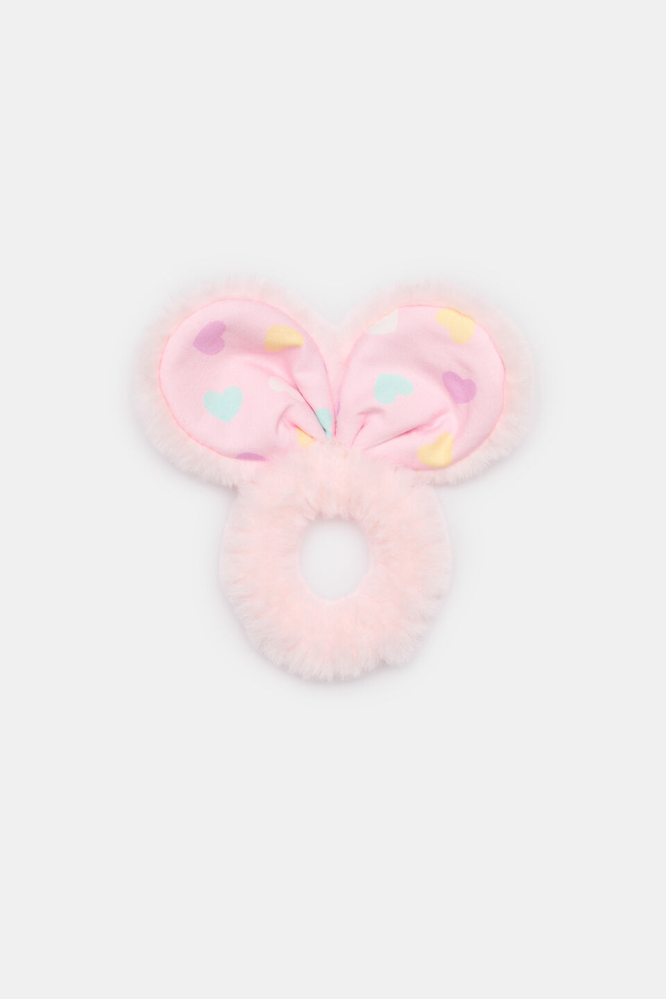 Bunny Ears Heart Scrunchie  Pink Lemonade