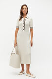 Short Sleeve Knit Tipping Dress  Oat Marle  hi-res