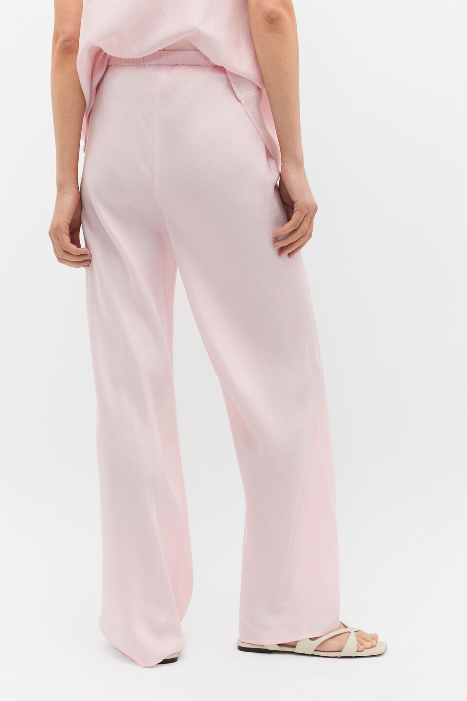Crinkled Satin Pant  Primrose
