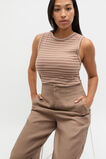 Core Australian Cotton Rib Tank  Nutmeg Stripe  hi-res