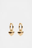Small Heart Hoop  Gold  hi-res