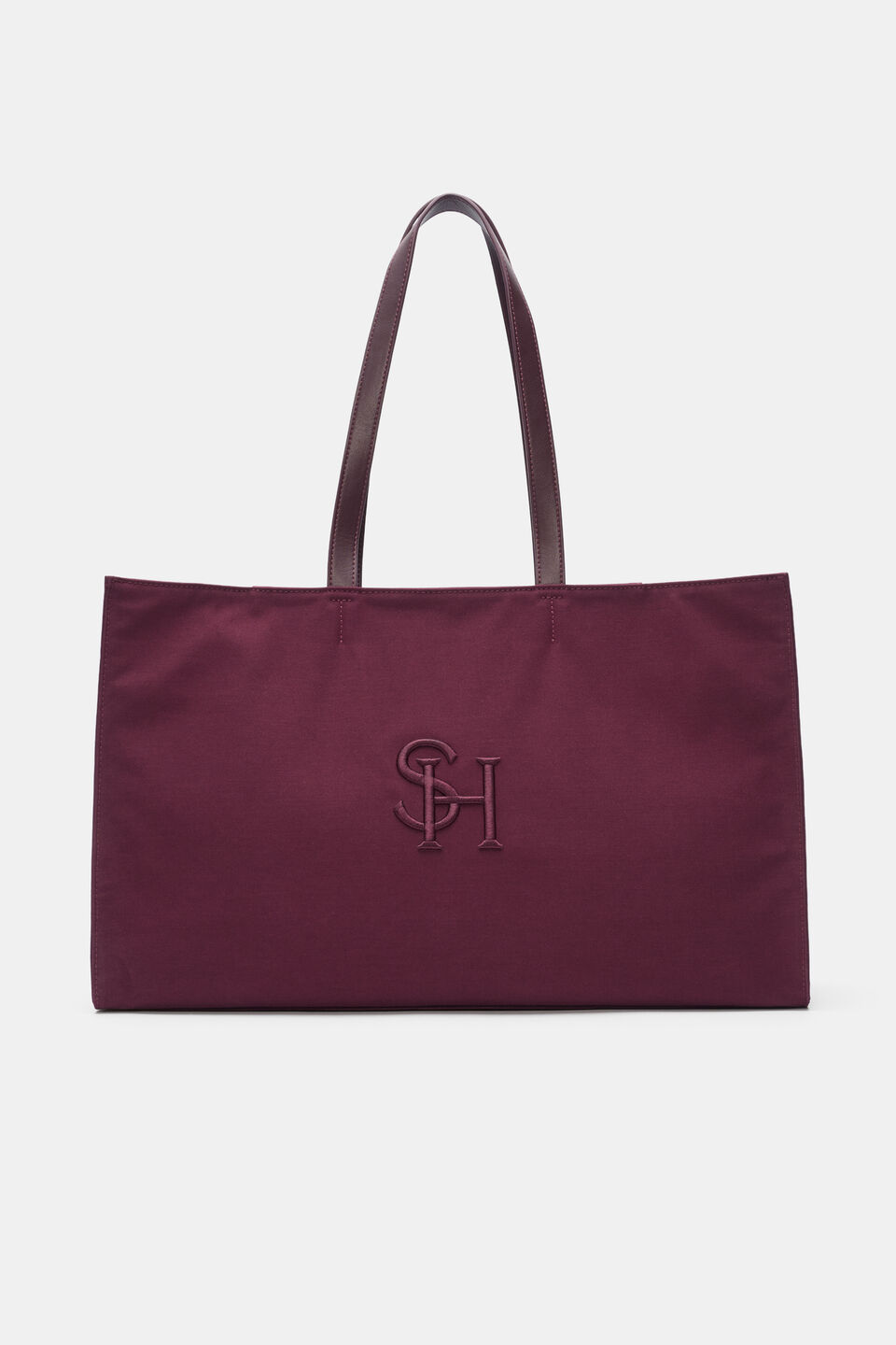 MD Fabric Tote  Plum Red