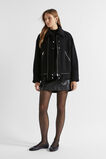 Wool Blend Zip Detail Jacket  Black  hi-res