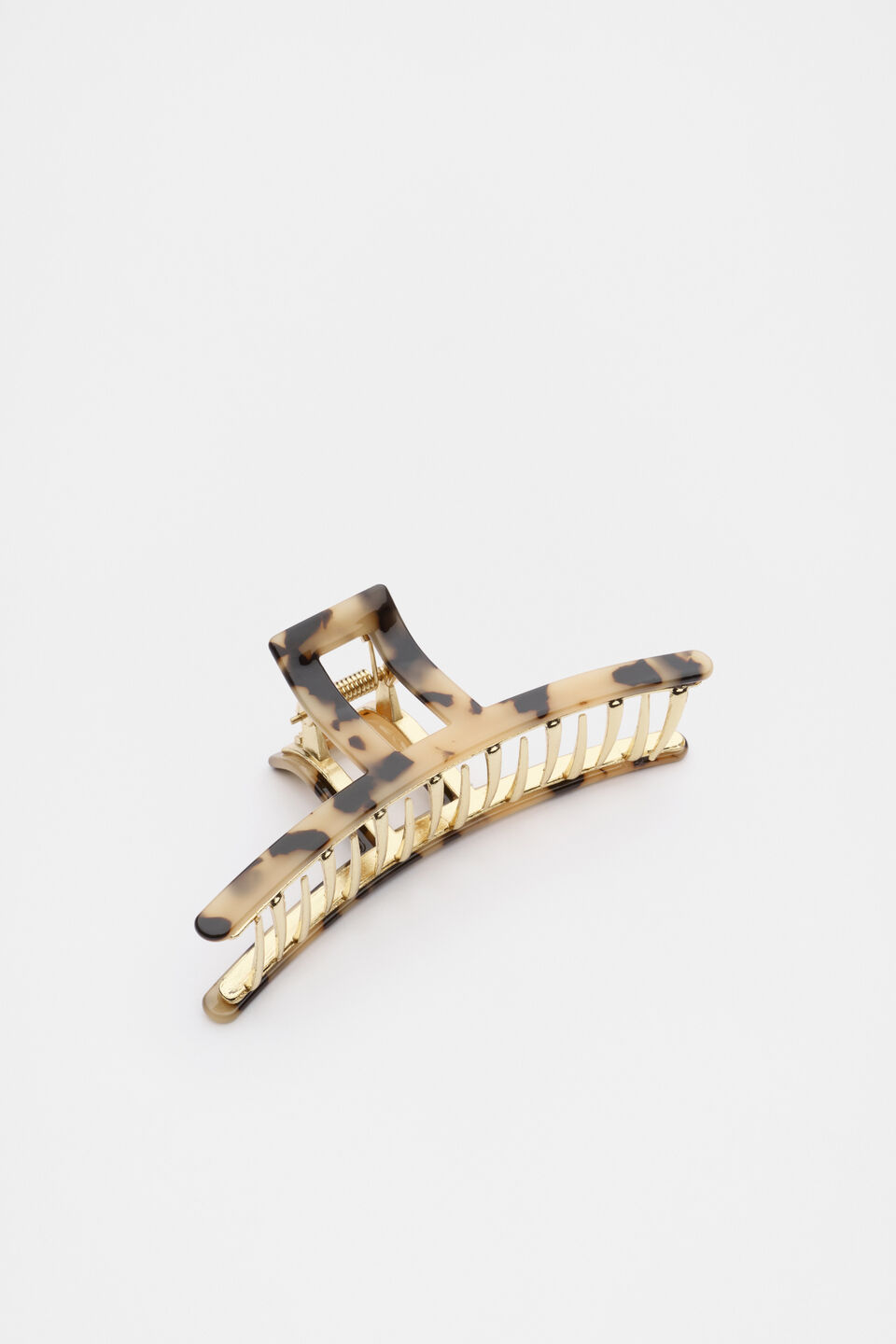 Open Resin Hair Claw  Milky Tort
