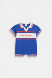 Logo Knit Romper  Azure Blue  hi-res